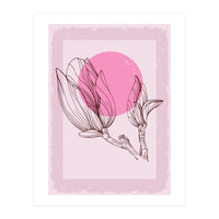 Magnolia Neutral Abstract Botanical (Print Only)