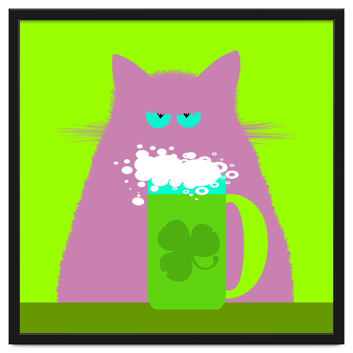 Saint Patrick's Day Lilac Cat