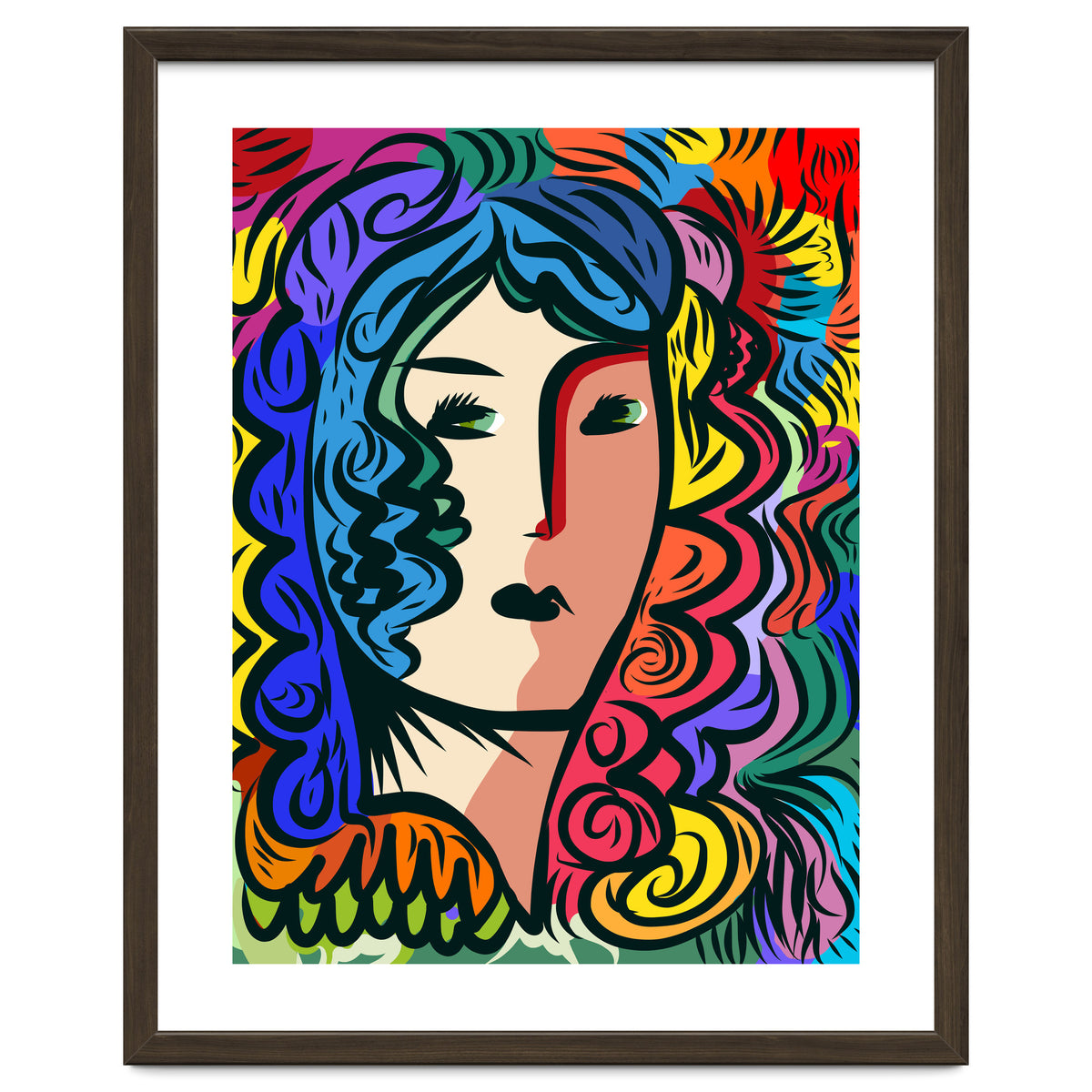 Rainbow Portrait Girl