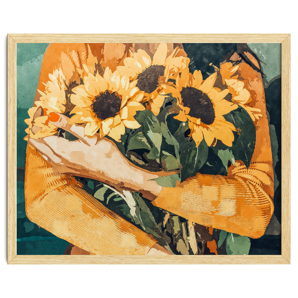 Holding Sunflowers