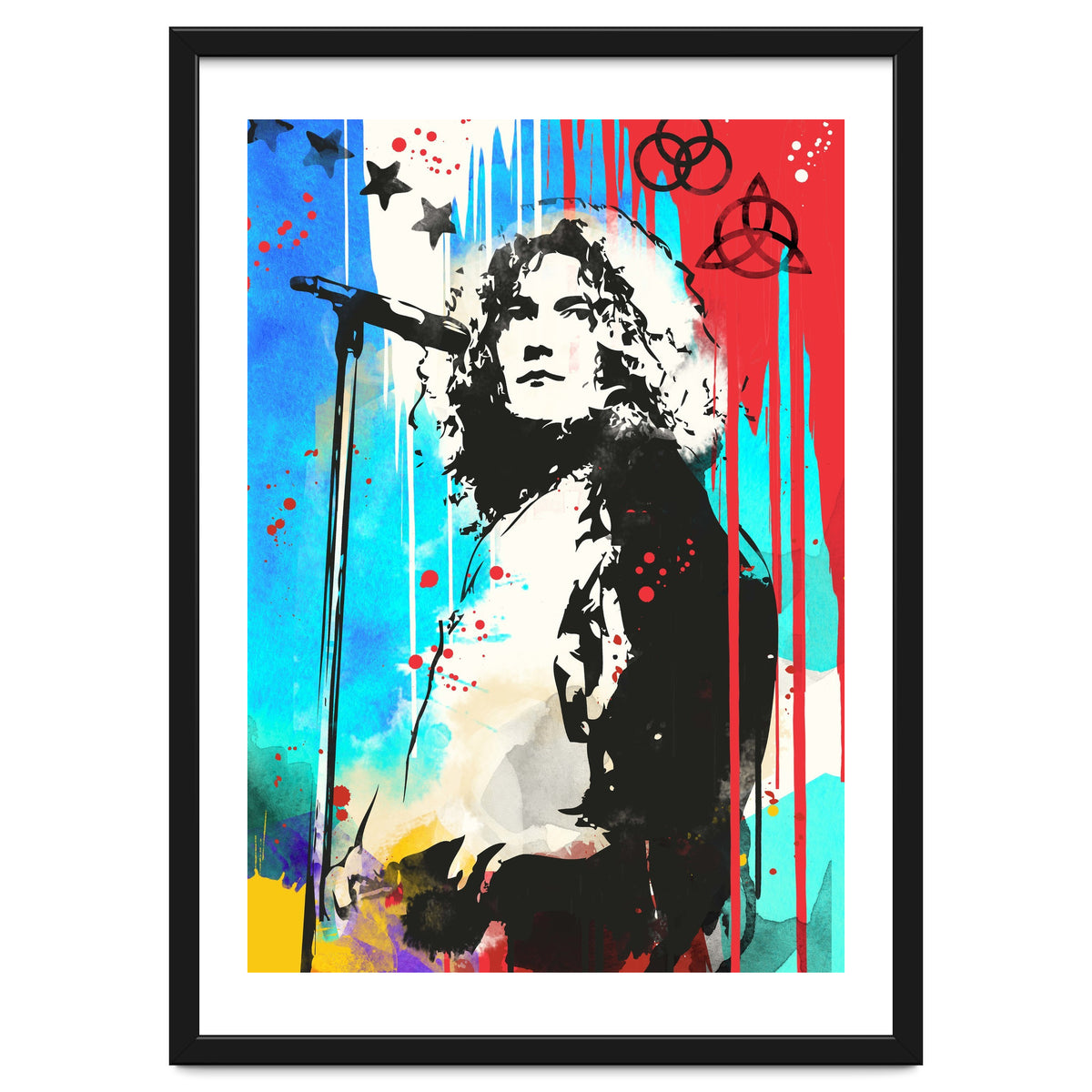 Robert Plant pop art poster
