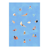 Summer Weekend in The Ocean Watercolor Swim Painting | Travel People Chic Eclectic Boho Fun (Print Only) thumbnail
