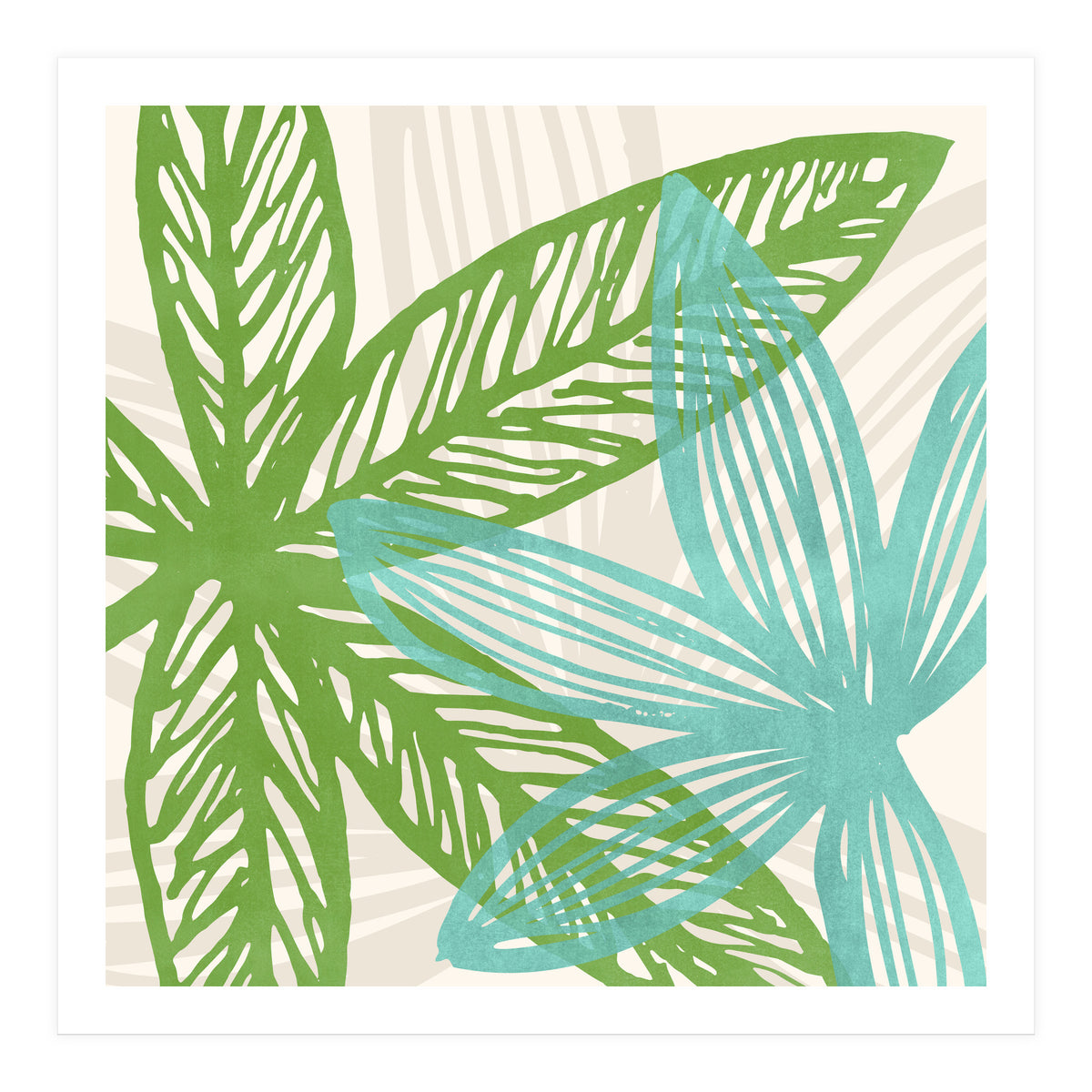 Abstract Coastal Flora (Print Only)