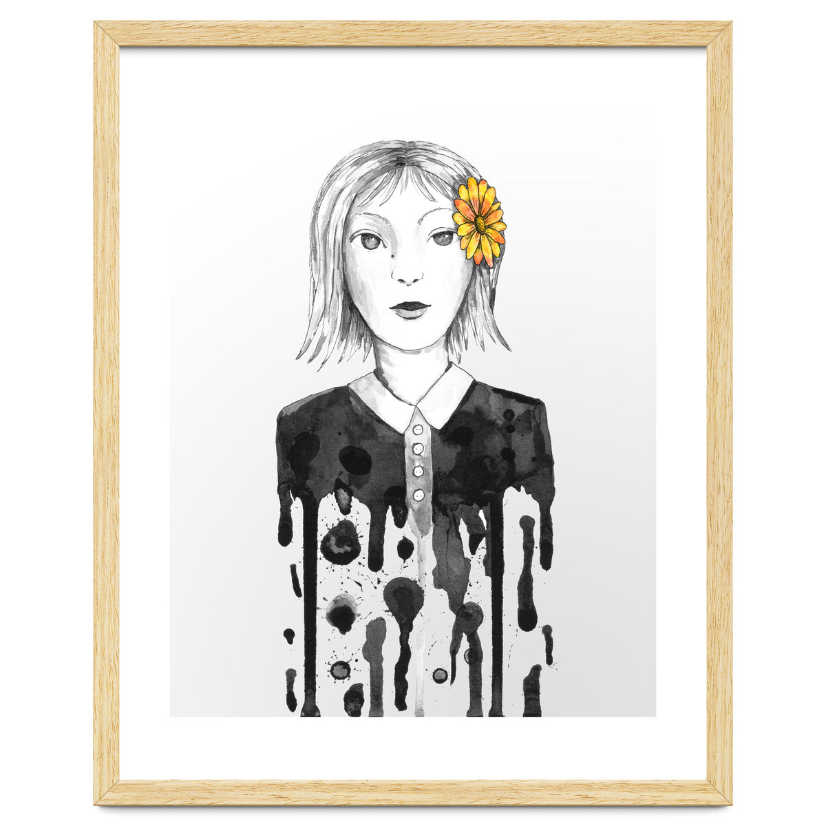 Flower dripping girl