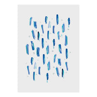 Brush Strokes Blue (Print Only)