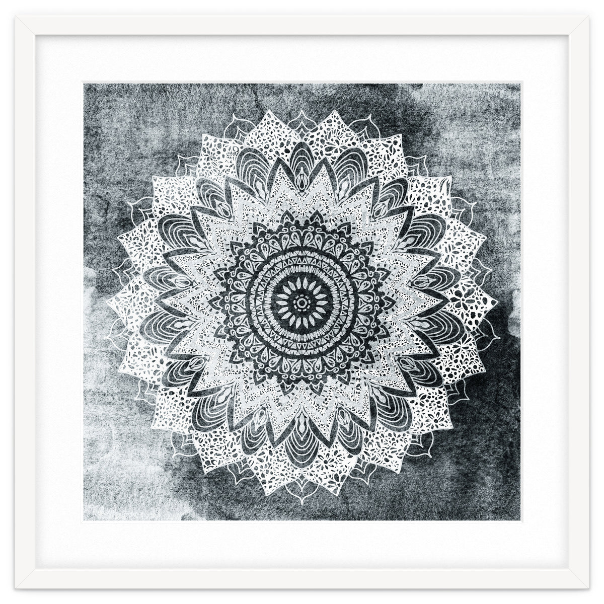 Bohochic Mandala In Gray