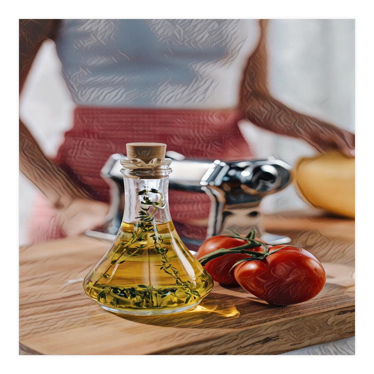 Olive oil and tomatoes (Print Only)