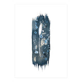 Indigo Blue Botanical Leaves No. 18 (Print Only) thumbnail