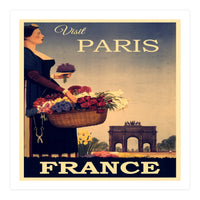 Paris France Travel Poster (Print Only)