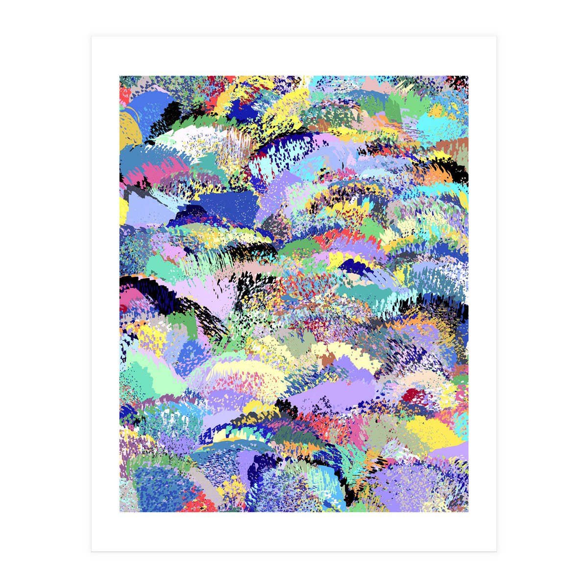 Lavender Soul Garden, Botanical Jungle Bohemian Nature Illustration, Plants Forest PaintingGarden (Print Only)