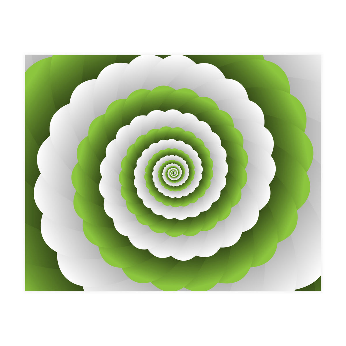 Green Modern Floral Interior Design Art (Print Only)