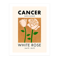 Cancer Birth Flower White Rose (Print Only)