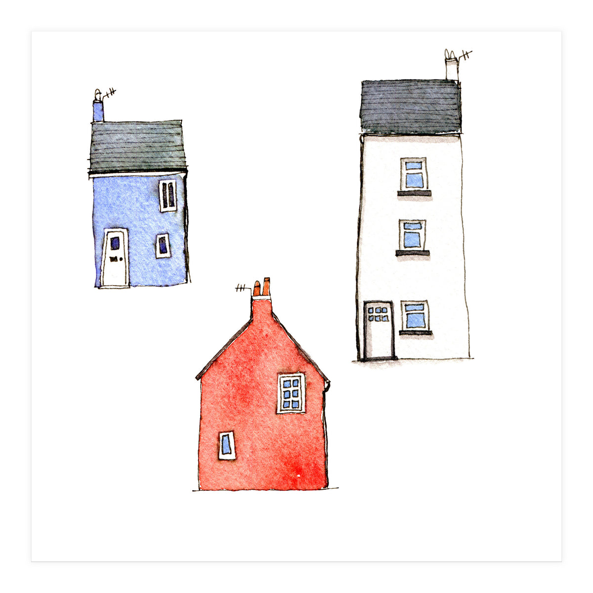 Cottages in Devon (Print Only)