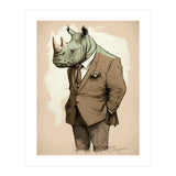 Dapper Rhino Fashion Sketch (Print Only) thumbnail