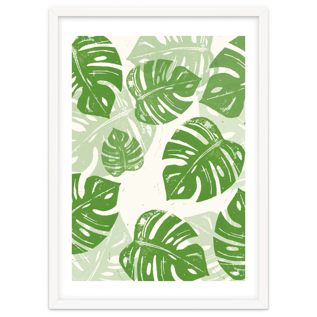 Linocut Monstera