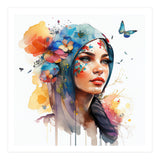 Watercolor Floral Arabian Woman #6 (Print Only) thumbnail