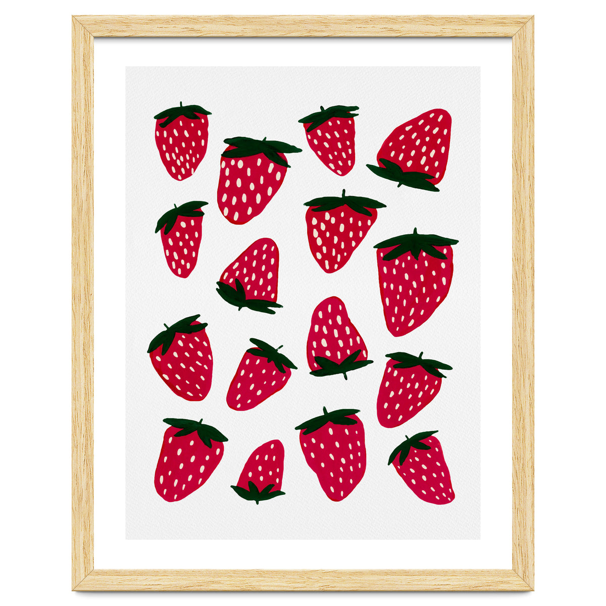 Summer strawberries red