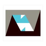 Geometric Shapes No. 48 - grey & blue (Print Only) thumbnail