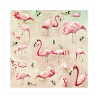 Flamingos Vintage Pink (Print Only)