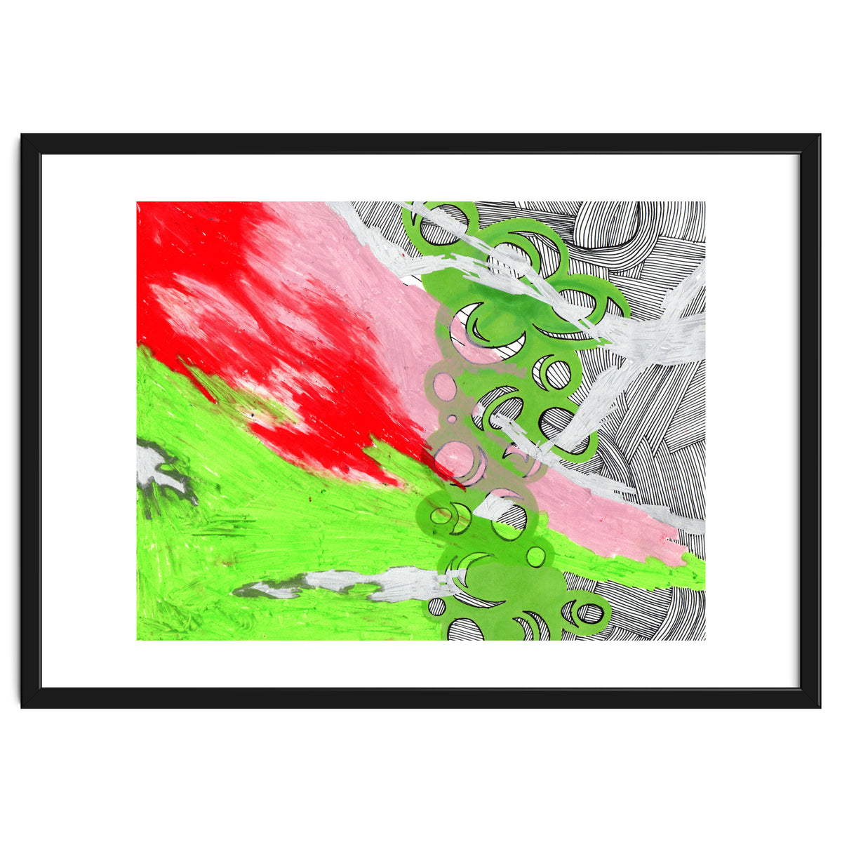 Green and Pink Spill