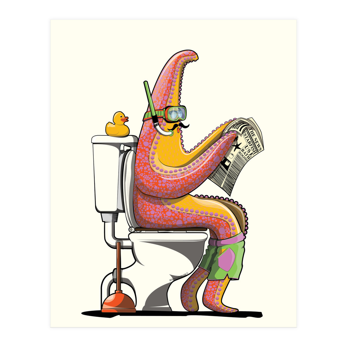Starfish on the Toilet (Print Only)