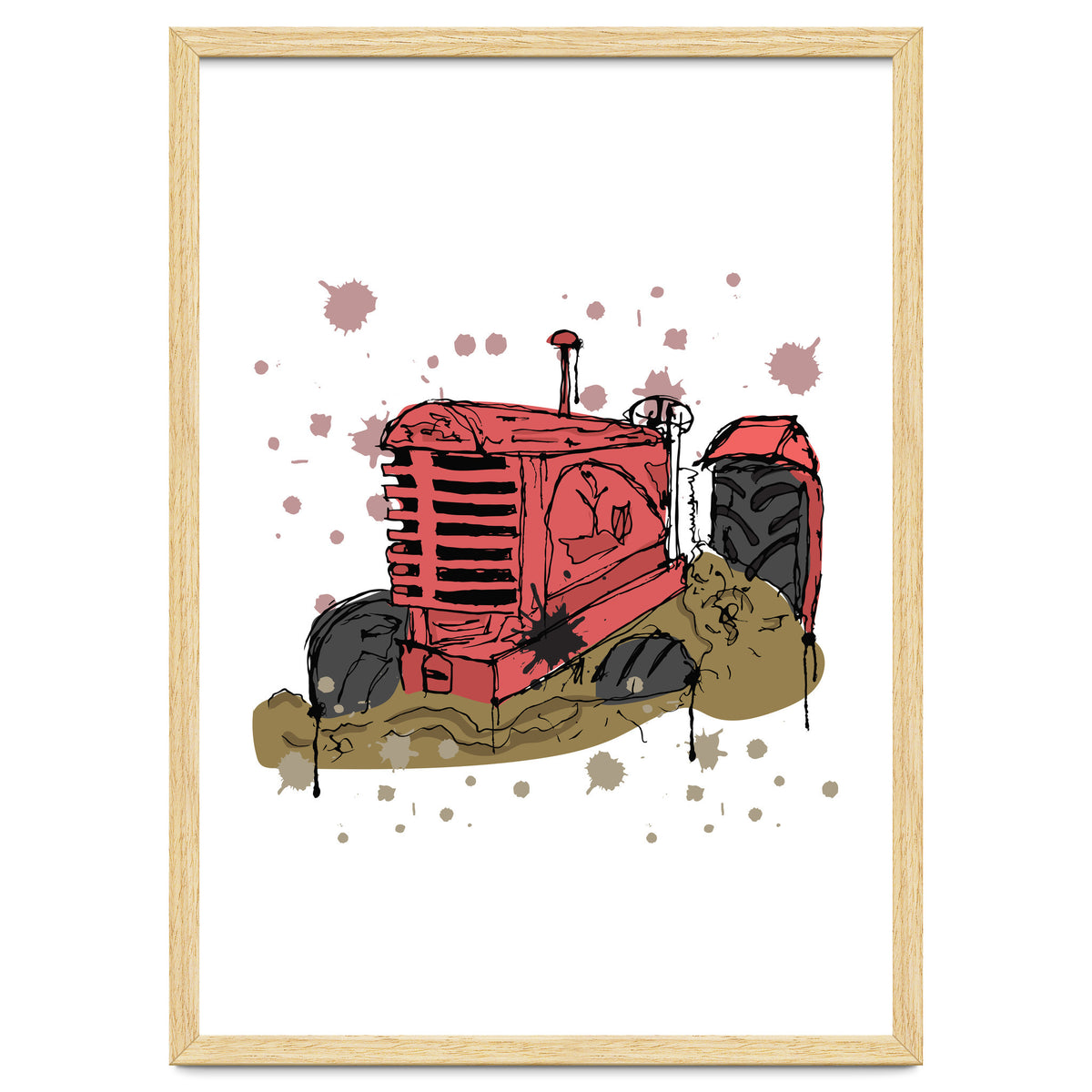 Abandoned tractor sketch
