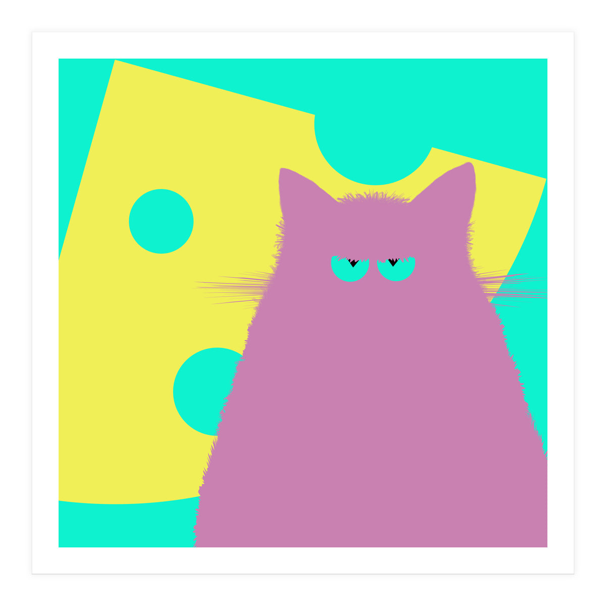 Big Cheese Lilac Cat  (Print Only)