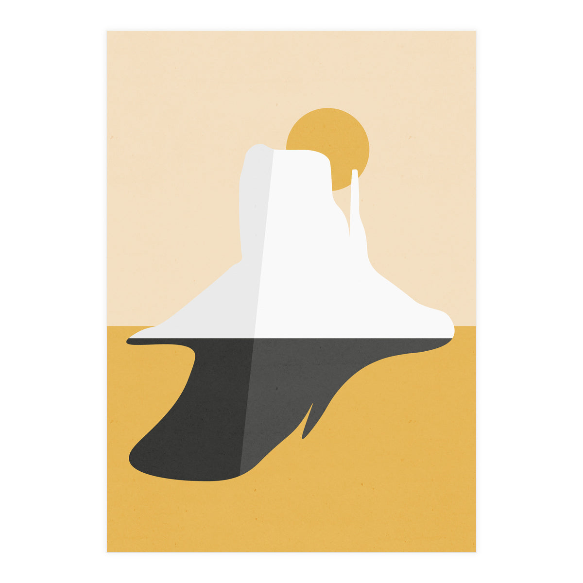 Abstract Mesa - Golden Desert (Print Only)