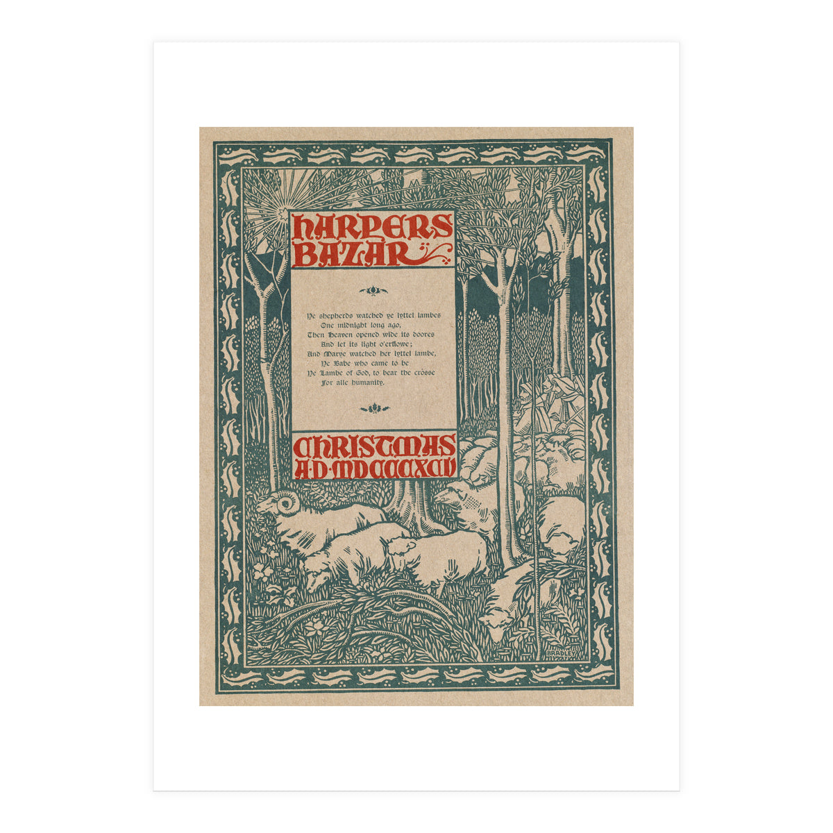 Harper's Bazar Christmas Advertisement (Print Only)