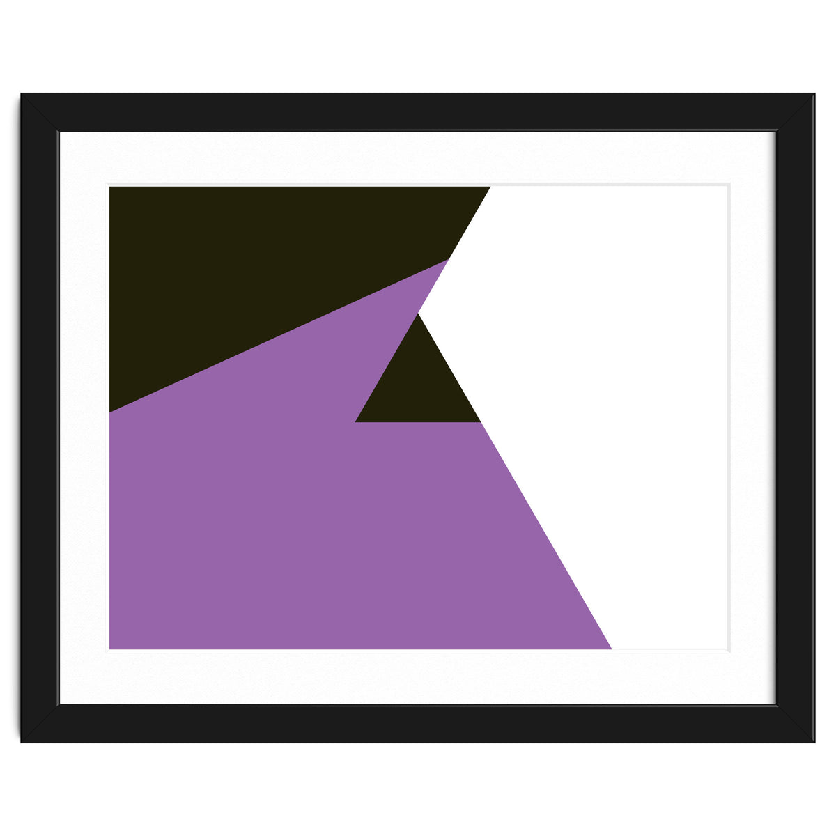 Geometric Shapes No. 80 - purple, black & white