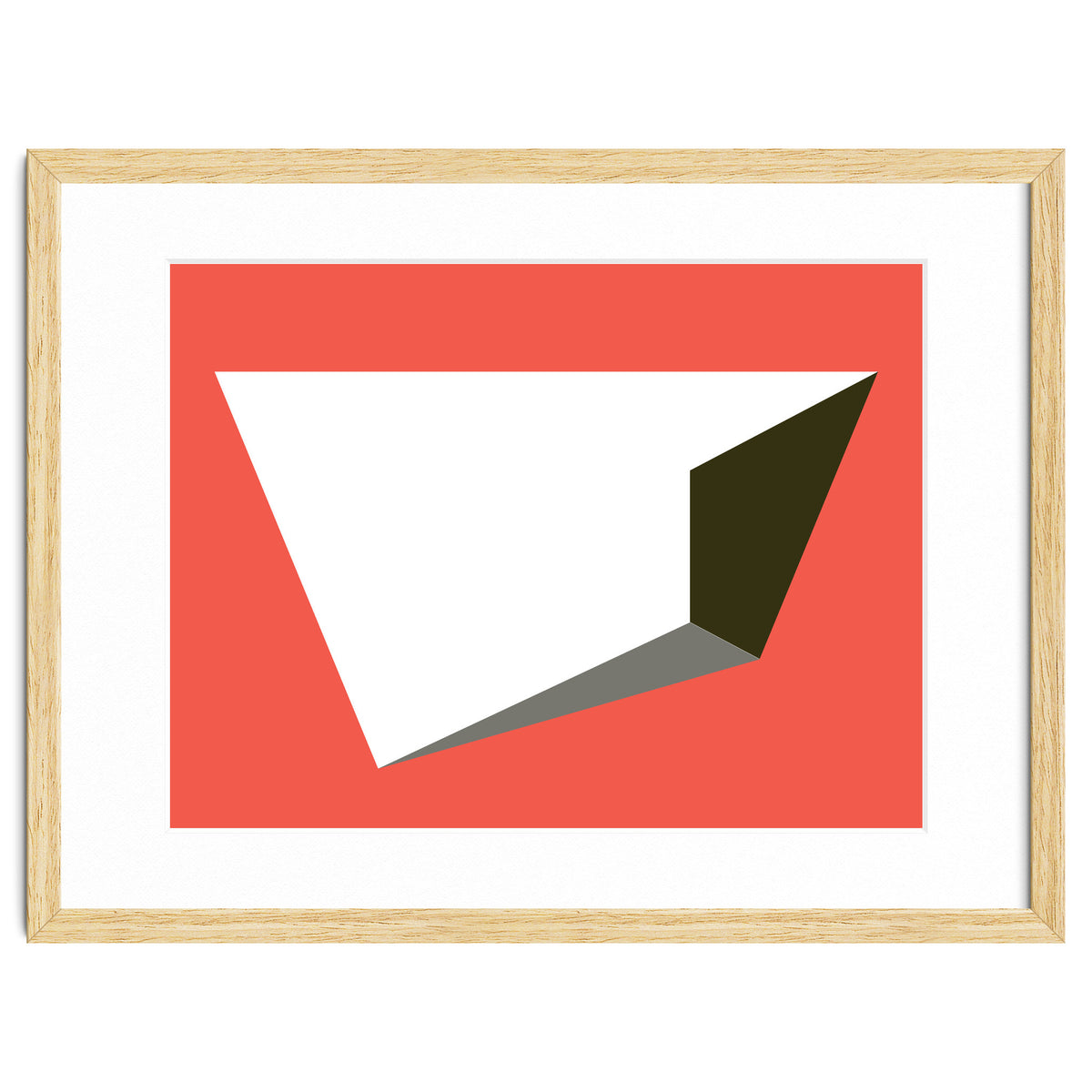 Geometric Shapes No. 81 - pink, grey, black & white