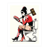 Harley Quinn on the Toilet, funny Bathroom Humour (Print Only) thumbnail