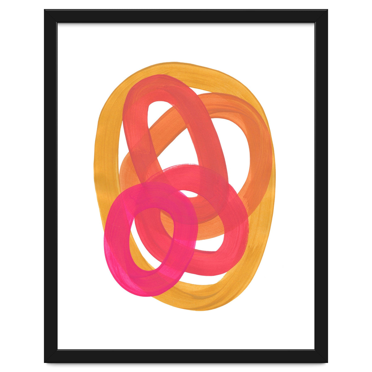 Warm Candy Colors Magenta Yellow Nesting Circles Ombre