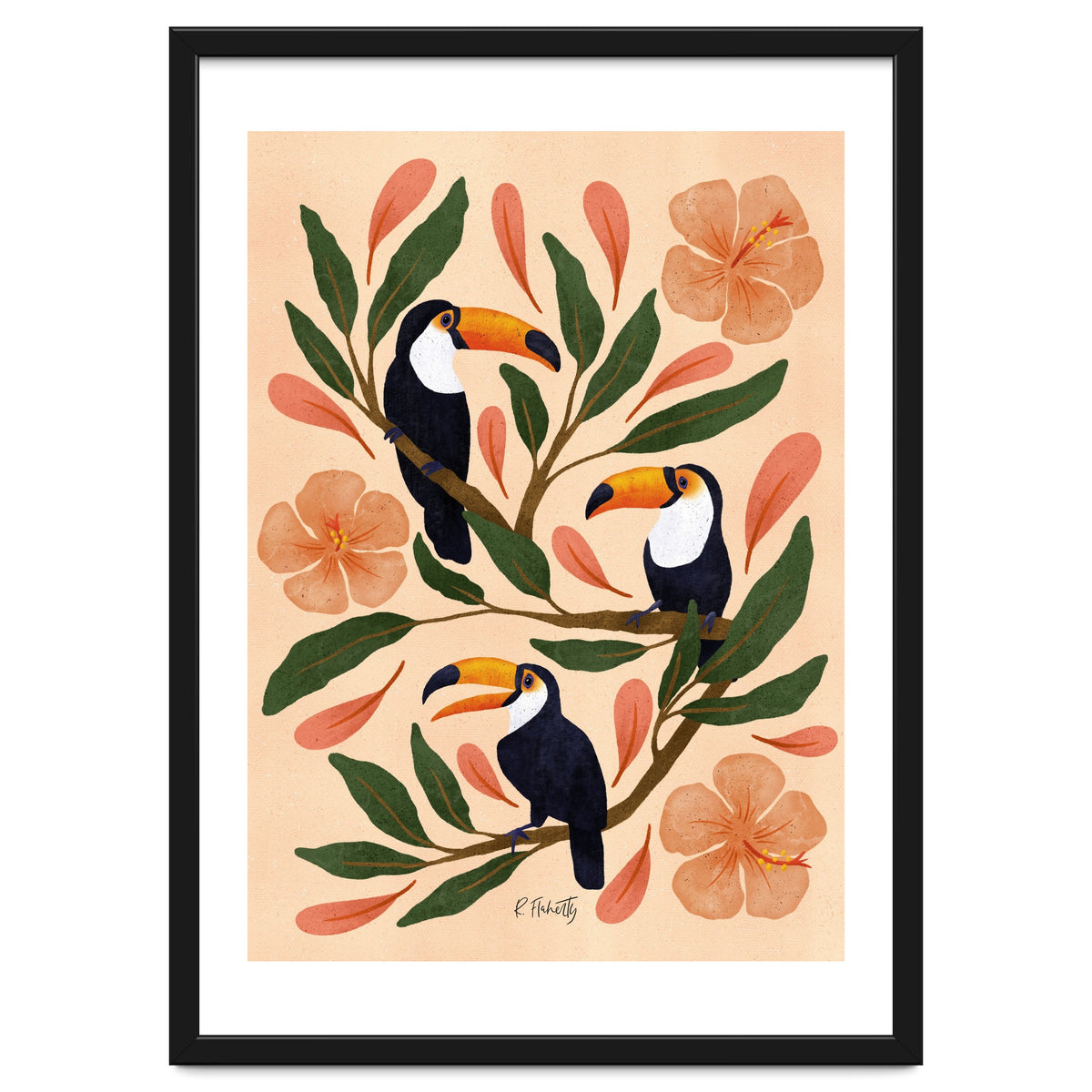 Toucans in the Hibiscus