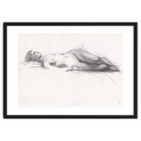 Beautiful erotic drawing of woman