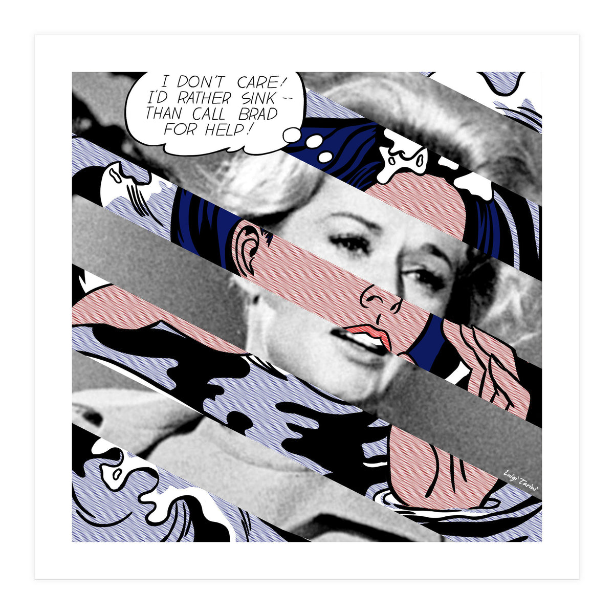 Lichtenstein's Drowning Girl & Tippi Hedren In Birds Big (Print Only)