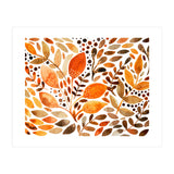 Watercolor modern foliage - autumn palette (Print Only) thumbnail