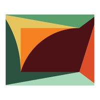 Geometric Shapes No. 18 - orange, green & purple (Print Only)