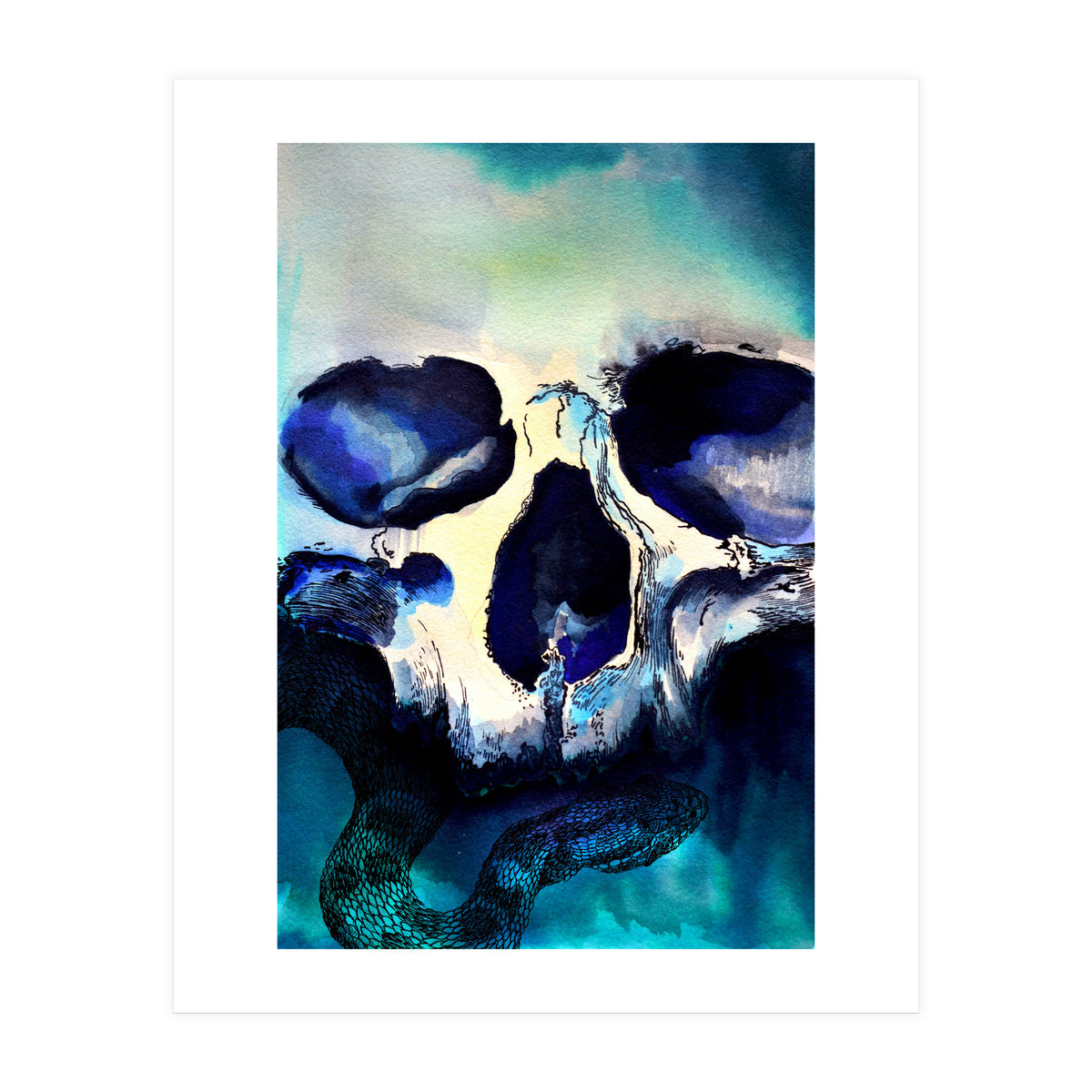 Blue Skull (Print Only)