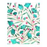 Turquoise Floral (Print Only) thumbnail