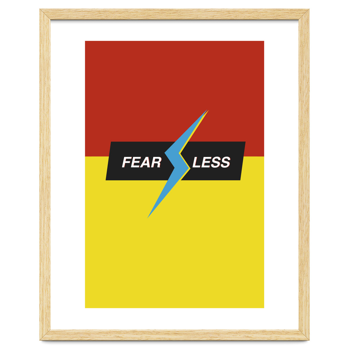 Modern Geometric Minimalist Typography Fear Less