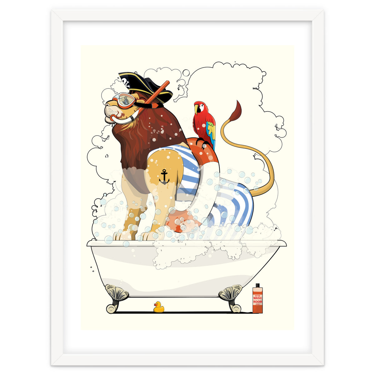 Lion in the Bath, Funny Bathroom Humour