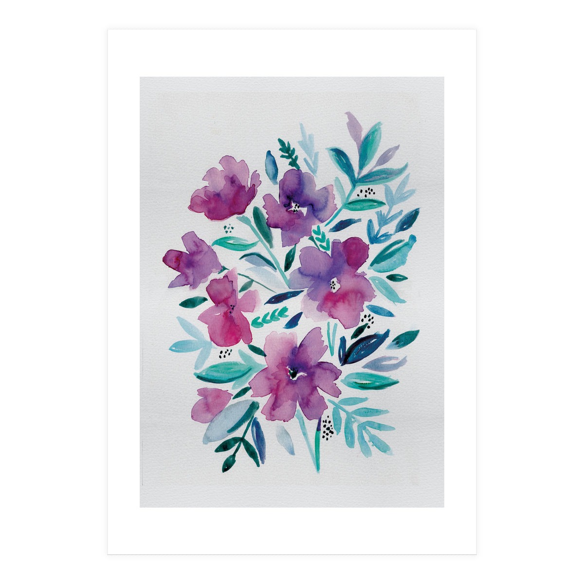 Loose Pink Floral (Print Only)