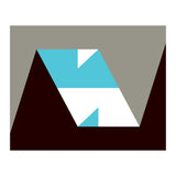 Geometric Shapes No. 48 - grey & blue (Print Only) thumbnail
