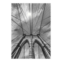NEW YORK CITY Brooklyn Bridge in Detail | monochrome (Print Only)