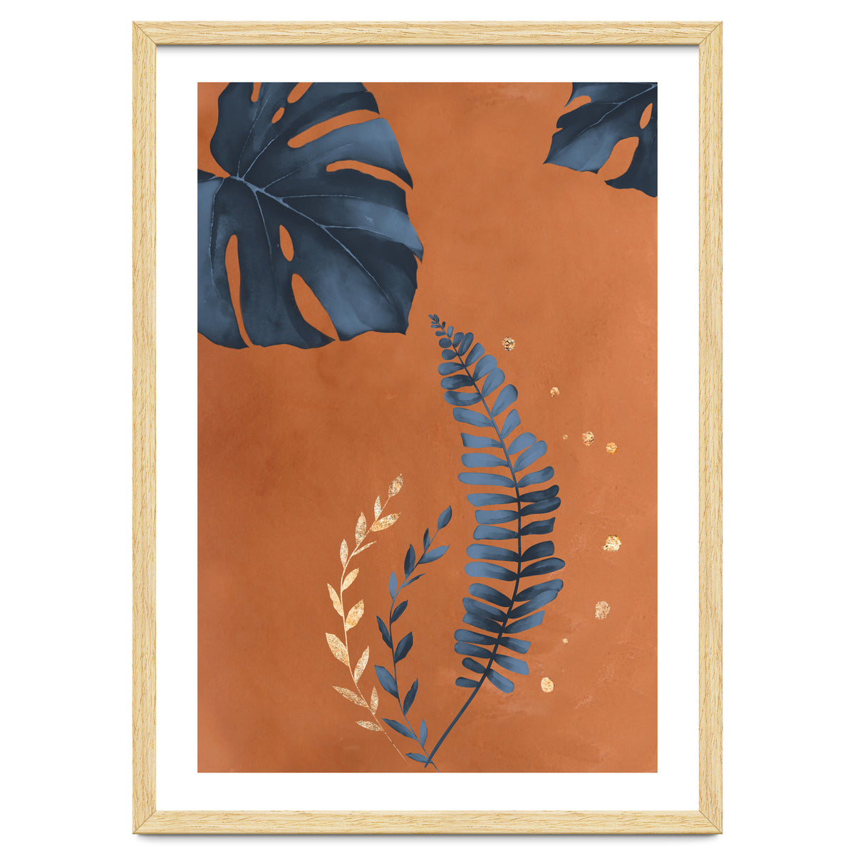 Monstera Leaf Terracotta