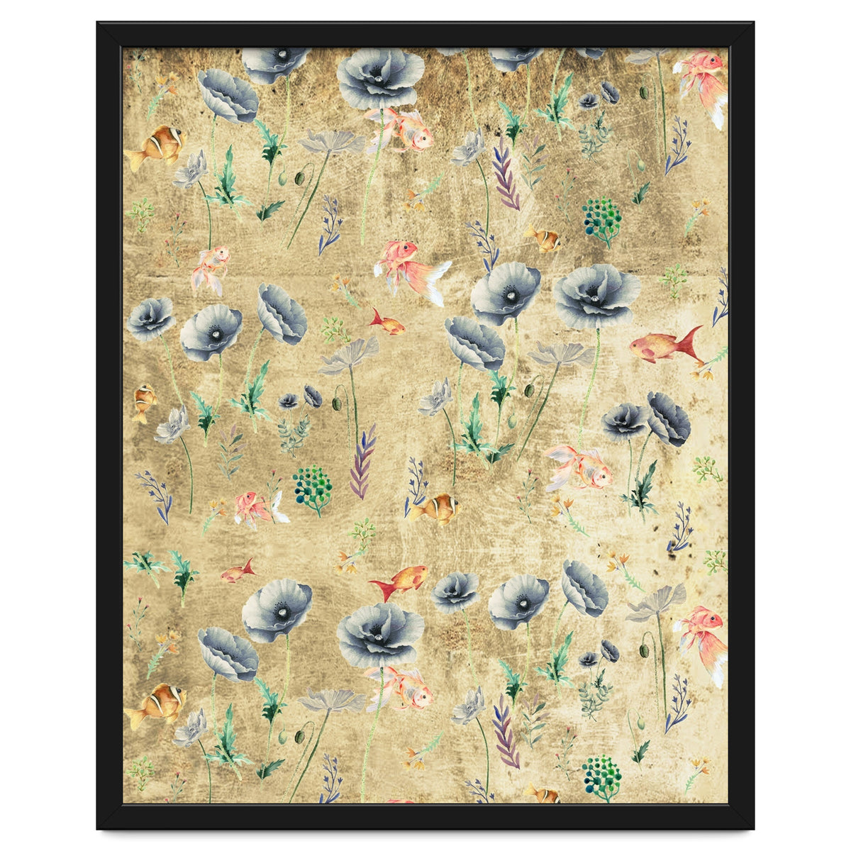 Fishes & Garden #Gold-plated