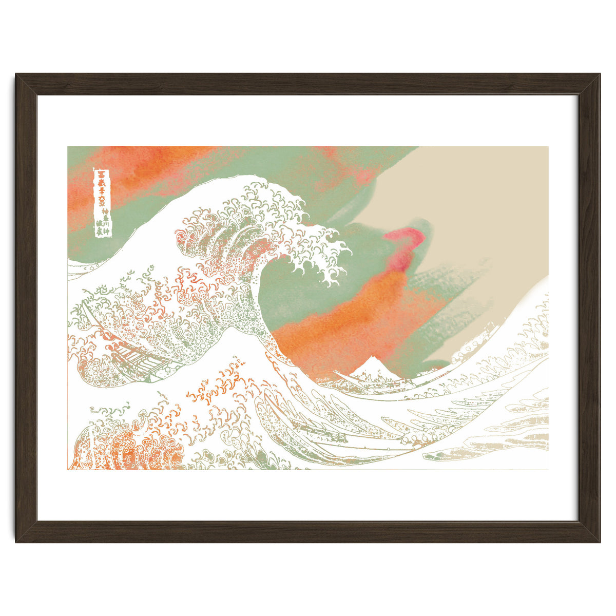 Calm into Great Wave Paint  I