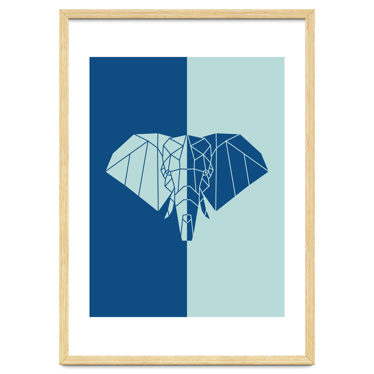 ELEPHANT IN BLUE ! POLYGON ART