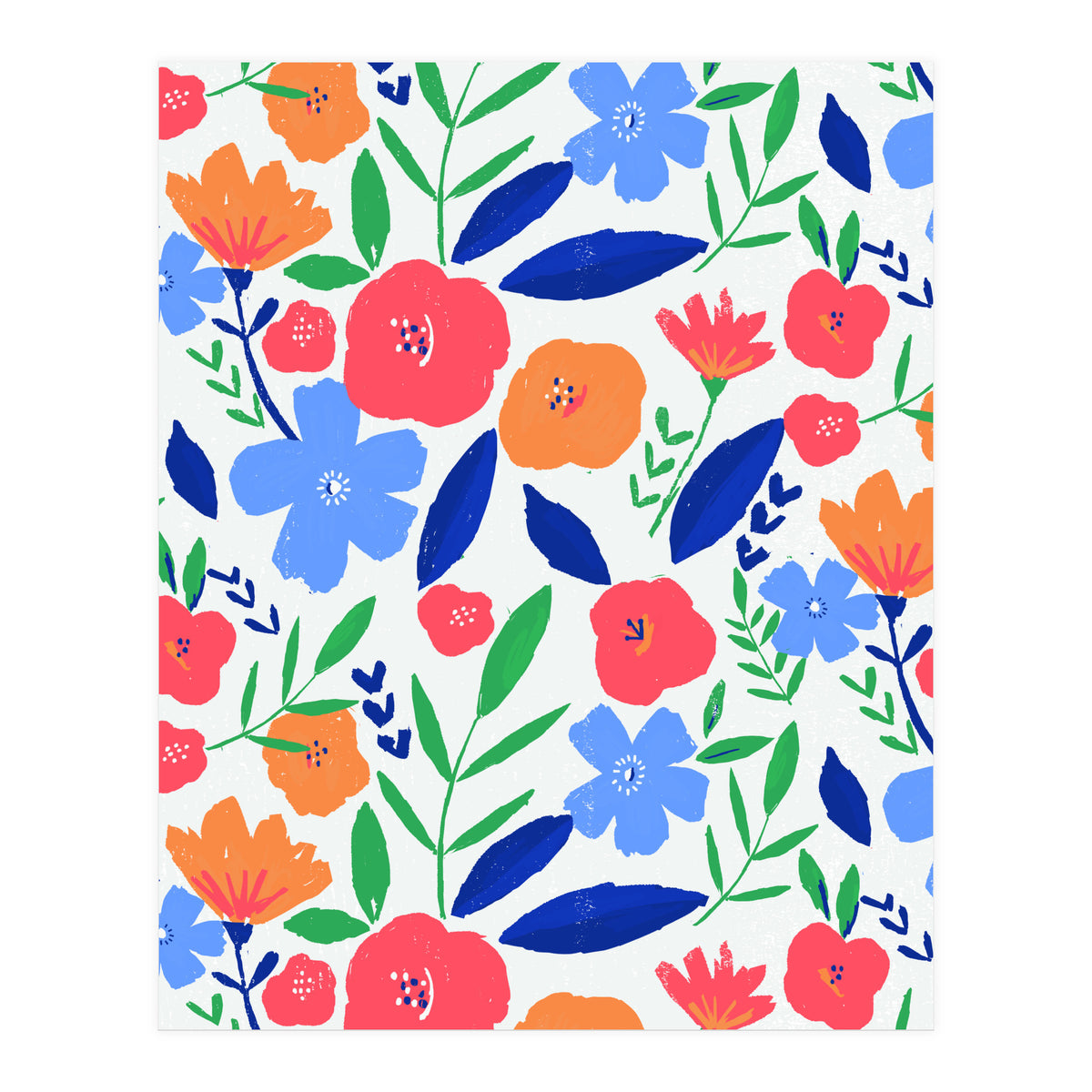 Bold Floral All Over Pattern (Print Only)